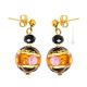 ORECCHINI FIORE fashion jewellery Earrings handmade pearls in Murano-Venice glass with gold 18k authentic Made in Italy