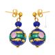 ORECCHINI FIORE fashion jewellery Earrings handmade pearls in Murano-Venice glass with gold 18k authentic Made in Italy