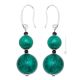 ORECCHINI ONDA fashion jewellery Earrings handmade pearls in Murano-Venice glass with silver 925 authentic Made in Italy