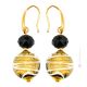 ORECCHINI MIRHO fashion jewellery Earrings handmade pearls in Murano-Venice glass with gold 18k authentic Made in Italy