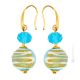 ORECCHINI MIRHO fashion jewellery Earrings handmade pearls in Murano-Venice glass with gold 18k authentic Made in Italy