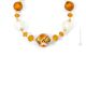 COLLANA MARMO fashion jewellery collier necklace handmade pearls in Murano-Venice glass with gold 18k authentic Made in Italy