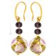 ORECCHINI MARMO fashion jewellery Earrings handmade pearls in Murano-Venice glass with gold 18k authentic Made in Italy