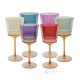 MADDY Set of 6 authentic hand painted stemmed wine glasses made of premium quality glass.