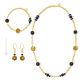 PARURE MERLETTO jewellery set necklace bracelet earrings handmade pearls in Murano-Venice glass with gold 18k authentic Made in Italy