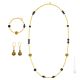 PARURE MERLETTO jewellery set necklace bracelet earrings handmade pearls in Murano-Venice glass with gold 18k authentic Made in Italy