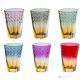 MIDO Set of 6 authentic modern hand painted drink glasses in premium quality glass.