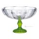 MILANO Dessert bowl, decorative modern hand painted centerpiece in premium quality glass.