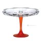 MILANO Dessert bowl, decorative modern hand painted centerpiece in premium quality glass.