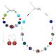 PARURE MILLEFIORI jewellery set necklace bracelet earrings handmade pearls in Murano-Venice glass authentic Made in Italy