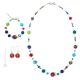 PARURE MILLEFIORI jewellery set necklace bracelet earrings handmade pearls in Murano-Venice glass authentic Made in Italy