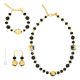 PARURE MIRHO jewellery set necklace bracelet earrings handmade pearls in Murano-Venice glass with gold 18k authentic Made in Italy