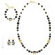 PARURE MIRHO jewellery set necklace bracelet earrings handmade pearls in Murano-Venice glass with gold 18k authentic Made in Italy