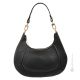 DAIDY women's hand bag and Crossbody Bag in real handcrafted black leather