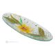 GERBERA – Centerpiece, tray, serving dish handmade artistic glass floral design