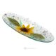 SUNFLOWER – Centerpiece, tray, serving dish handmade artistic glass floral design