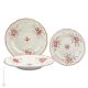 PIATTI ROSELLINE Collection set 6 dishes plates service for 2 Persons tableware dinnerware Castelli ceramic handcraft  handpainted Made in Italy 