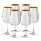 CALICI DA DEGUSTAZIONE Set 6 Globlet Glasses Special Gold Silver Plated Handmade Made in Italy