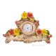 TABLE CLOCK Stand clock Baroque style artistic ceramic with 24k gold details Made in Italy