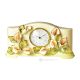 TABLE CLOCK Stand clock Baroque style artistic ceramic with 24k gold details Made in Italy