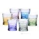 SOUND Set of 6 authentic modern hand painted water glasses in premium quality glass.