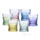 SOUND Set of 6 authentic modern hand painted water glasses in premium quality glass.