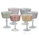 TATTOO Set of 6 hand-painted champagne glasses, authentic quality glass