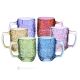 TATUAJE Set of 6 authentic modern hand painted mugs in premium quality glass.