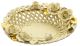 CENTROTAVOLA ROSEO Centerpiece Basket Bowl Ceramic Creations Baroque 24k Gold Made Italy-Cream-Gold