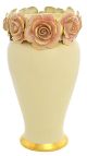 VASO GIOIA ROSE Vase Ceramic Artistic Creations Baroque Style 24k Gold Decor Made Italy