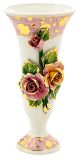 VASO CALICE ROSE Vase Ceramic Artistic Creations Baroque Style 24k Gold Deko Made Italy-Multicolor-Gold