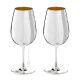 CALICI DA DEGUSTAZIONE Set 2 Globlet Glasses Special Gold Silver Plated Handmade Made in Italy