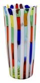 VASO CANNE FILIGRANA Murano Vase Glass Classic Decor Venice Made in Italy Handmade-Multi-colored-White