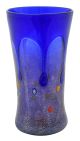 VASO GOCCIA Vase authentic Murano blown glass with Murrine and 925 silver leaf Made Italy