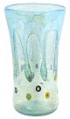 VASO GOCCIA Vase authentic Murano blown glass with Murrine and 925 silver leaf Made Italy