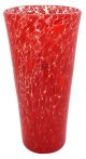 VASO CONO ARGENTO MACETE Murano Vase Glass Silverleaf Murrine Venice Made Italy Handmade-Red