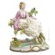 LADY AT THE POND Statuette Statue Figure Porcelain Capodimonte Handmade Made in Italy Exclusive