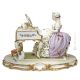 LADY AT THE PIANO Statuette Statue Figure Porcelain Capodimonte Handmade Made in Italy Exclusive