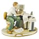 PROGRAMMER Statuette Statue Figure Porcelain Capodimonte Handmade Made in Italy Exclusive