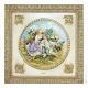 DATE ON THE MEADOW Picture Bas-relief Porcelain Capodimonte Made in Italy