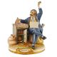 BANKER Statuette Statue Figure Porcelain Capodimonte Handmade Made in Italy Exclusive