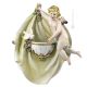 WALL FONT RIGHT Statuette Statue Figure Porcelain Capodimonte Handmade Made in Italy Exclusive