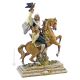 HUNTING MIT HAWK Statuette Statue Figure Porcelain Capodimonte Handmade Made in Italy Exclusive Height 22.4Inch