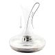 DECANTER WITH SILVER INFUSER with silver plated bottom Wine Water Glass and Silver Plated Artistic Creation Handcraft Made in Italy *52.7oz  